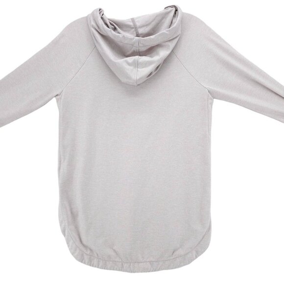 ATHLETA Uptempo Heather Pink Mauve Hoodie Rounded Hem Drawstring SMALL - Picture 5 of 10